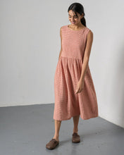 Load image into Gallery viewer, Bibico Elaine gingham check sundress Rust - CW CW 
