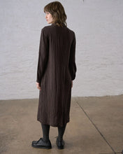 Load image into Gallery viewer, Bibico Louisa textured fabric mini check dress Cocoa
