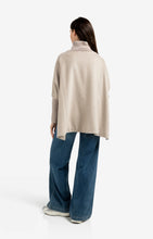 Load image into Gallery viewer, YAYA Ponch with turtleneck and flap pocket Sand Melange
