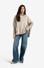 Load image into Gallery viewer, YAYA Ponch with turtleneck and flap pocket Sand Melange
