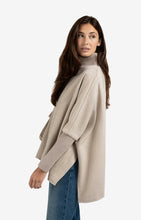 Load image into Gallery viewer, YAYA Ponch with turtleneck and flap pocket Sand Melange
