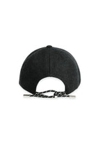 Load image into Gallery viewer, YAYA Wool cap with adjustable drawstring Hole Black

