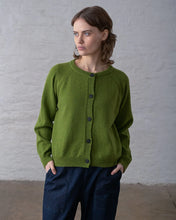 Load image into Gallery viewer, Bibico Lottie merino wool cardigan Moss Green

