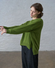Load image into Gallery viewer, Bibico Layla merino wool loose fit jumper Moss Green
