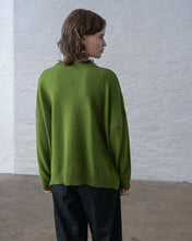 Load image into Gallery viewer, Bibico Layla merino wool loose fit jumper Moss Green
