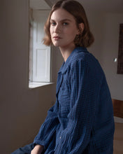 Load image into Gallery viewer, Bibico Jolene gingham textured check shirt Petrol
