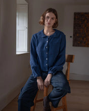 Load image into Gallery viewer, Bibico Jolene gingham textured check shirt Petrol
