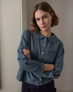 Bibico Jolene peter pan collar shirt Chambray