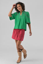Load image into Gallery viewer, Orfeo Cora embroidery detail blouse Vert - CW CW 

