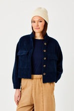 Load image into Gallery viewer, Suzy D Ingrid fluffy jacket Navy
