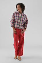 Load image into Gallery viewer, Orfeo Cassilde check shirt with embellished heart Rose - CW CW 
