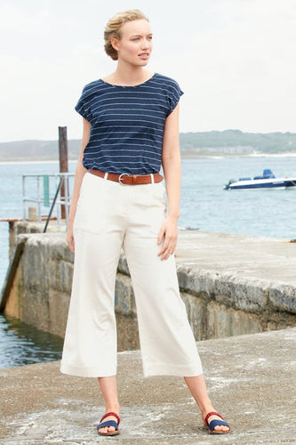 Seasalt Causeway striped top in Navy/Ivory - CW CW 