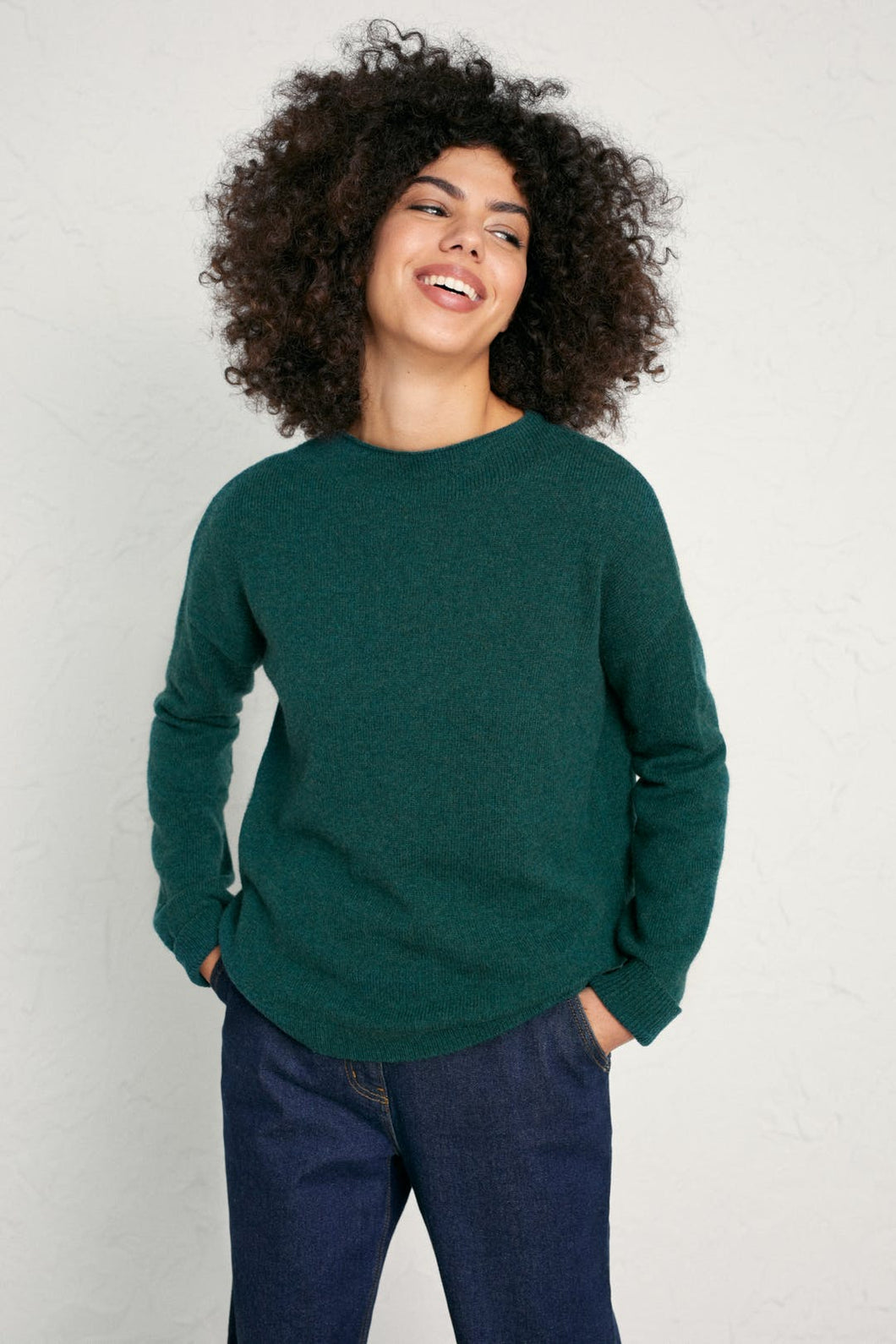 seasalt Shillings grown on neck loose fit jumper in Thicket