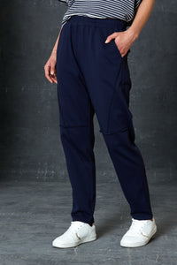 Eb & Ive Arrival seam detail sweat pant in Navy