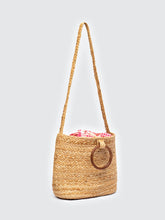 Load image into Gallery viewer, Nice things Jute wooden handle basket Natural
