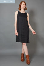 Load image into Gallery viewer, Eb &amp; Ive Studio linen shift dress Ebony
