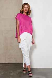 Eb & Ive Indica linen top Orchid