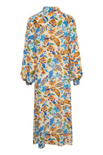 Load image into Gallery viewer, Part Two Shira relaxed shirt dress Blue Craft Flower
