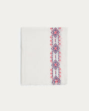 Load image into Gallery viewer, Yerse embroidered cross stitch scarf White
