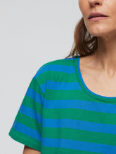 Load image into Gallery viewer, Nice Things Kaleidoscope Striped t shirt dress Blue
