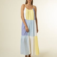 Load image into Gallery viewer, FRNCH Sacha patchwork detail sundress Citronnade
