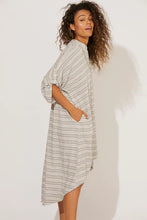 Load image into Gallery viewer, Haven Drifter striped shirt dress Bahama
