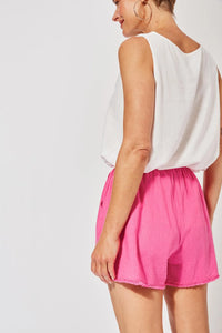 Haven St Barts fringe detail shorts Flamingo