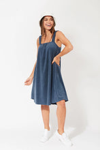 Load image into Gallery viewer, Haven Maluka tank terry towelling dress Indigo
