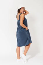 Load image into Gallery viewer, Haven Maluka tank terry towelling dress Indigo
