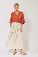 Load image into Gallery viewer, Haven Belize linen blend easy skirt Clay
