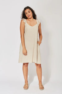 Haven Belize cap sleeve  tunic dress Clay