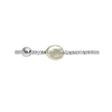 Load image into Gallery viewer, Dansk Copenhagen Audrey pearl and metal chip bracelet in Silver - CW CW 
