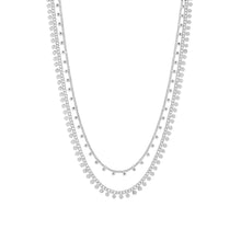 Load image into Gallery viewer, Dansk Copenhagen Indian summer double layer necklace in Silver - CW CW 

