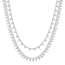 Load image into Gallery viewer, Dansk Copenhagen Indian summer double layer necklace in Silver - CW CW 
