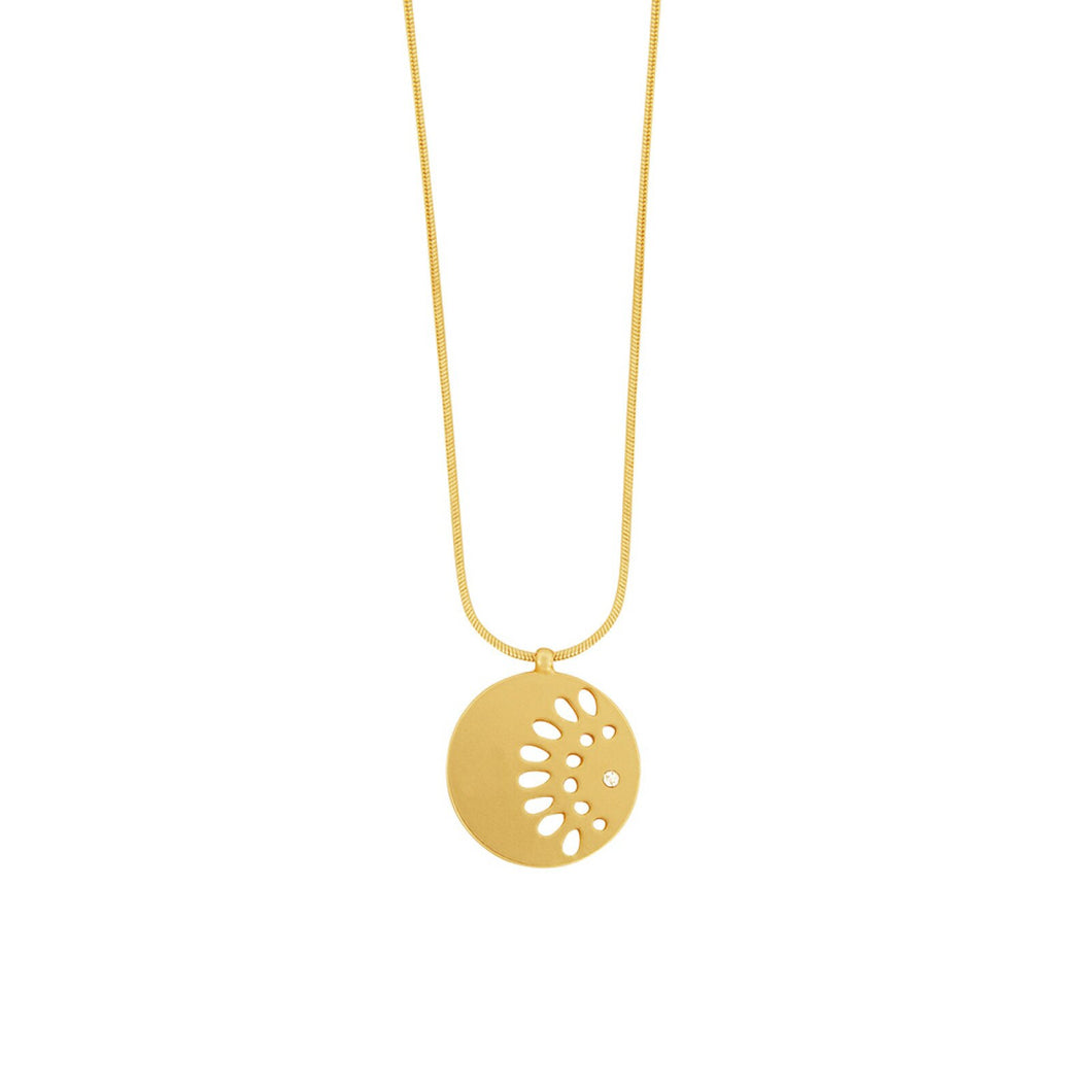 Dansk Copenhagen Daisy simple flower necklace Gold Plated