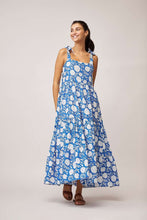 Load image into Gallery viewer, Dream Capri Botanical print tiered cotton sundress Antwon Blue
