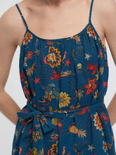Load image into Gallery viewer, Nice things Mermaid Affairs print waffle sun dress Mosaic Blue
