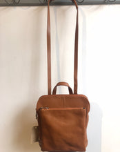 Load image into Gallery viewer, Bagitali Roma small convertible backpack/handbag in Tan - CW CW 
