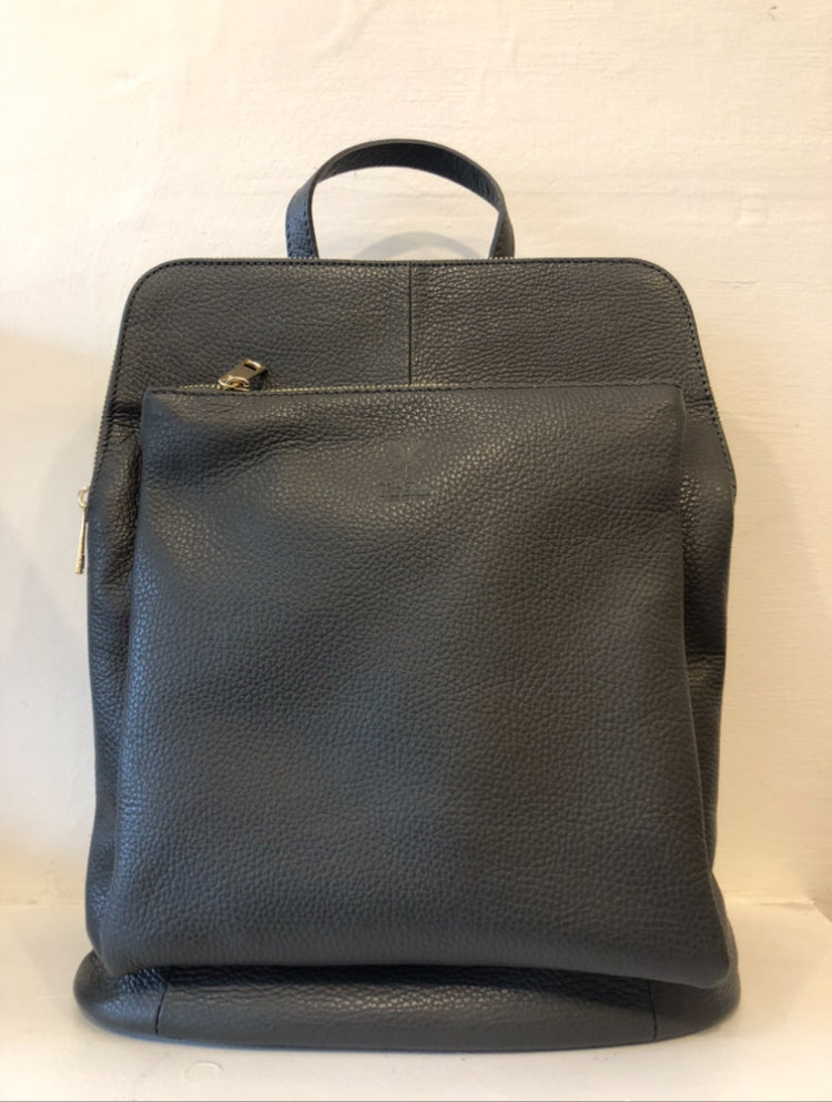 bagitali leather backpack Bagitali Milan large convertible rucksack/handbag in medium grey – CW CW