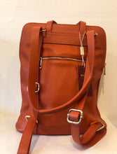 Load image into Gallery viewer, Bagitali Milan large convertible rucksack/handbag in Orange - CW CW 
