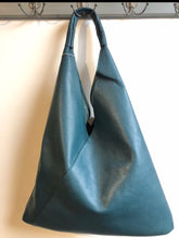 Load image into Gallery viewer, Bagitali Leather slouch bag in Teal - CW CW 
