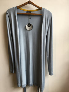 Zilch Long line belted bamboo cardigan in heaven blue - CW CW 