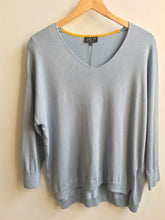 Load image into Gallery viewer, Zilch v-neck bamboo sweater in Heaven blue - CW CW 
