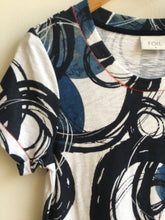 Load image into Gallery viewer, Foil Artistic circles printed jersey dress in Navy - CW CW 
