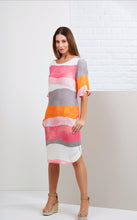 Load image into Gallery viewer, Foil Colourwash sandbar print viscose dress in Melon - CW CW 

