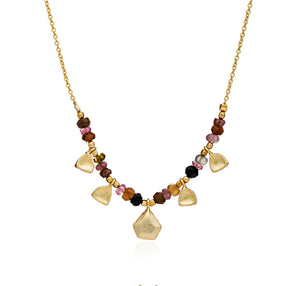 Azuni Themis nugget and gemstone necklace - CW CW 