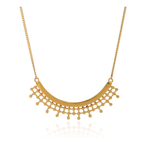 Azuni Etrusca curved necklace in Gold - CW CW 