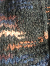 Load image into Gallery viewer, Black Colour Belle abstract linear pattern mohair cardigan in Black Multi
