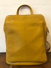 Load image into Gallery viewer, Bagitali Roma small convertible backpack/handbag in Yellow - CW CW 
