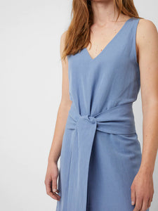 Great Plains Milo belted summer dress in Riviera Blue